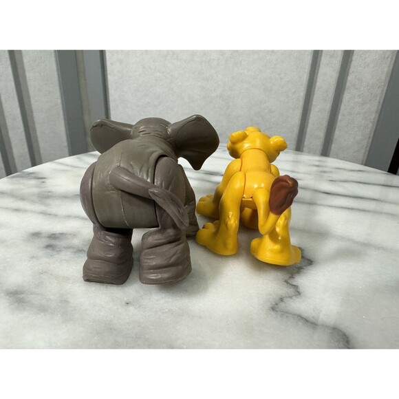 Vintage 1995 Fisher Price F-P Lion And Elephant Animal Poseable Figures - Picture 5 of 10
